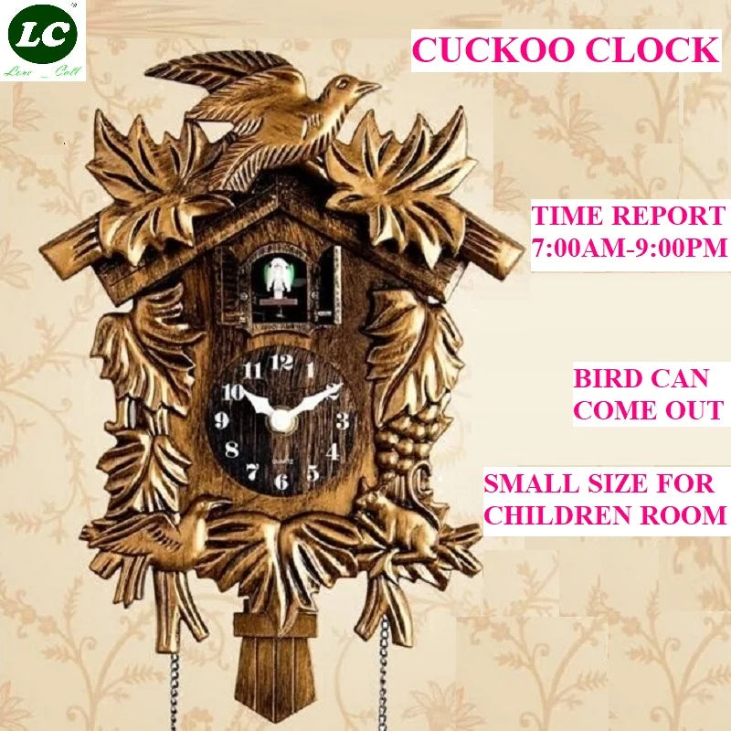 Horloge Coucou Murale 14 Pouces, Déco Rustique Chic