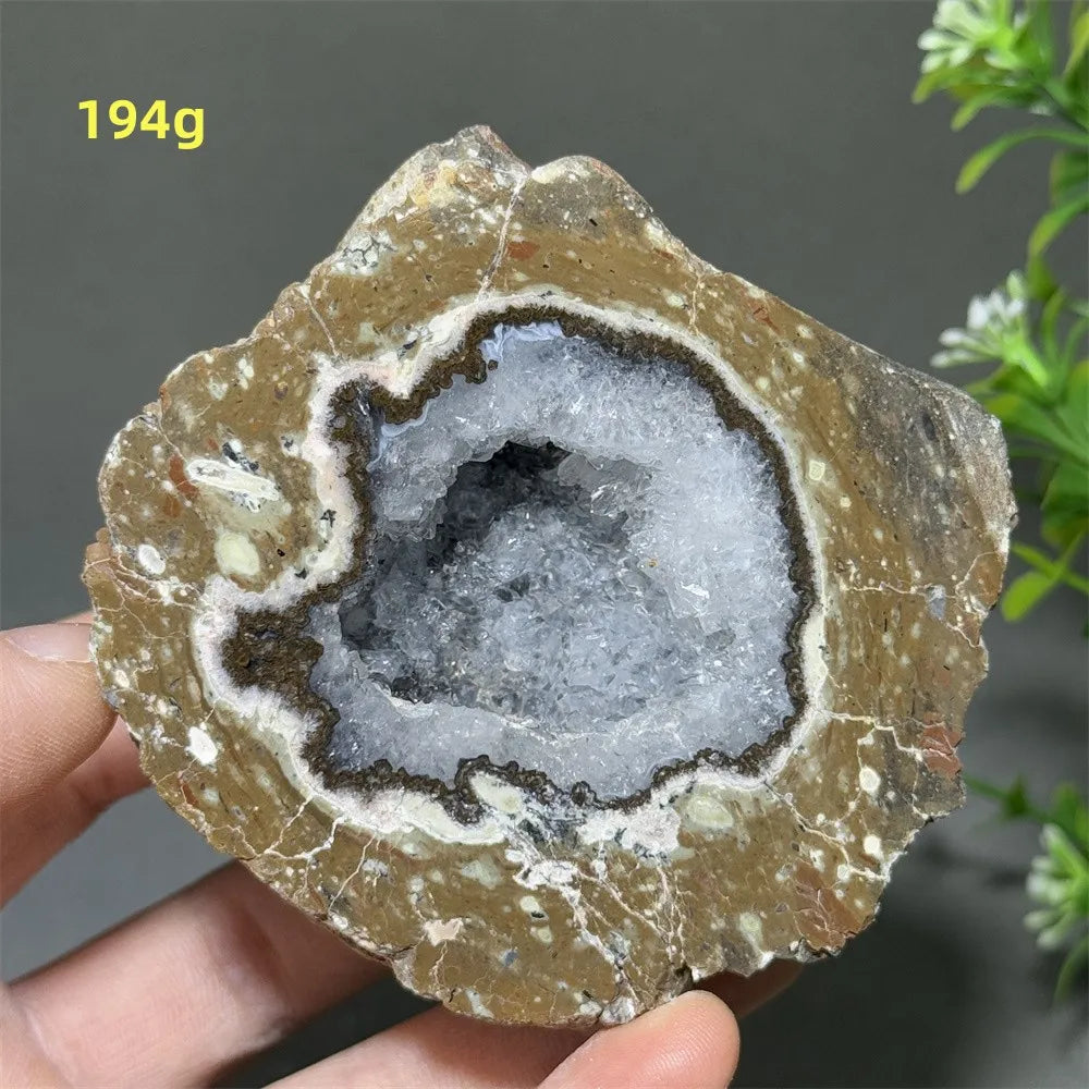 Géode d'Agate Naturelle, Pierre de Guérison Déco