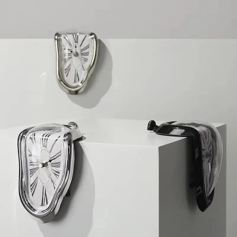 Horloge Murale Fondue Surréaliste, Déco Silencieuse