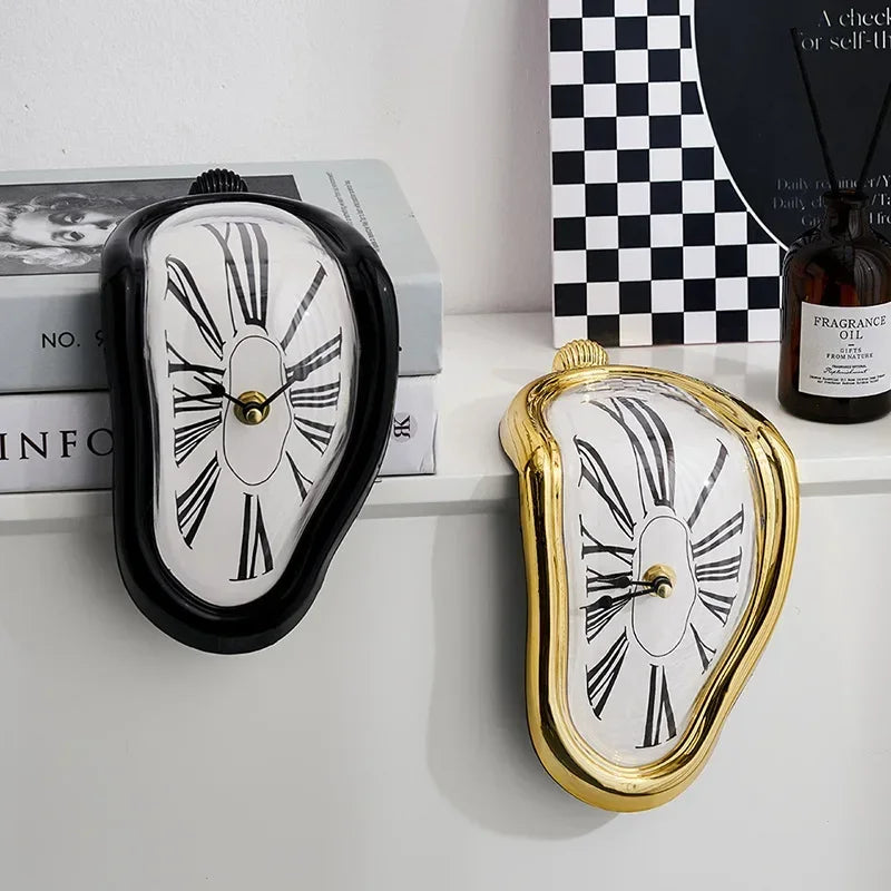 Horloge Murale Fondue Surréaliste, Déco Silencieuse