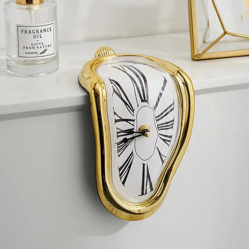 Horloge Murale Fondue Surréaliste, Déco Silencieuse