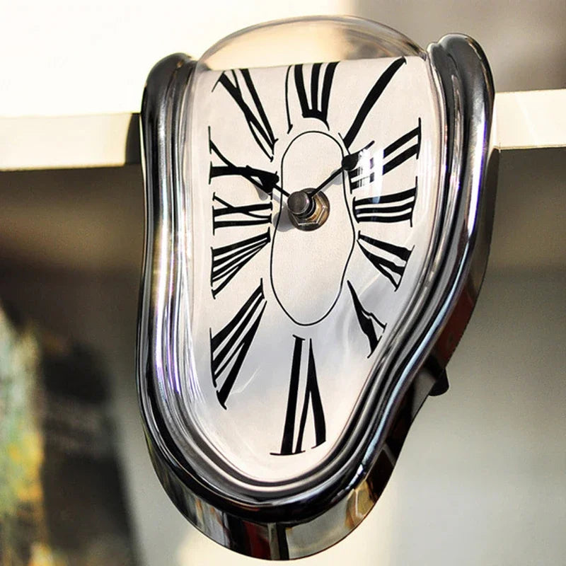 Horloge Murale Fondue Surréaliste, Déco Silencieuse